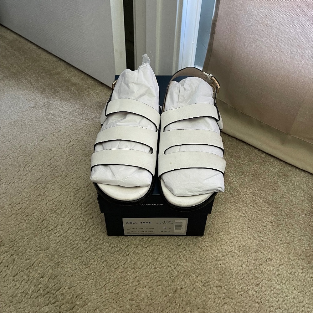 Women's White Sandals by Cole Haan Size 9
